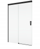 Ronal Sanswiss drzwi rozsuwane dwuczęściowe lewe 140,1-200x0-200 cm, szkło przezroczyste, profile BLACK LINE czarny mat CAS2GSM20607